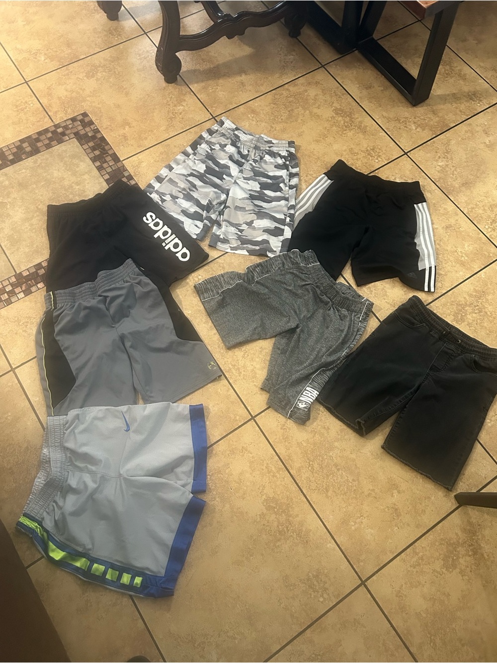 NBA Kids Black and Gray Athletic Shorts Bundle